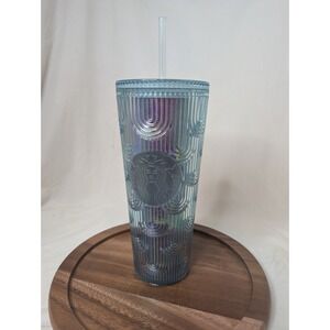 Starbucks‎ Tumbler with Lid and Straw - Rainbow Print, 24oz